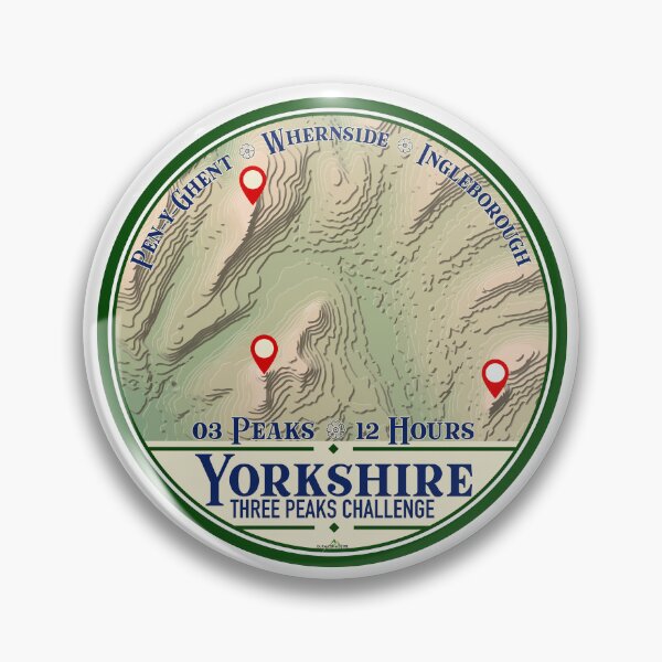 Item preview, Yorkshire Three Peaks Challenge Yorkshire Dales Hiking Sticker T-Shirt 01 designed and sold by OuterShellUK.