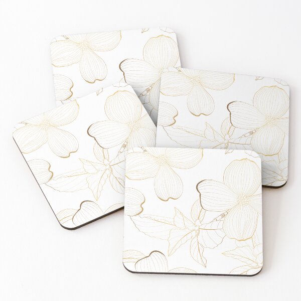 Item preview, Dogwood branch with golden line flowers. designed and sold by MatyKotiv.