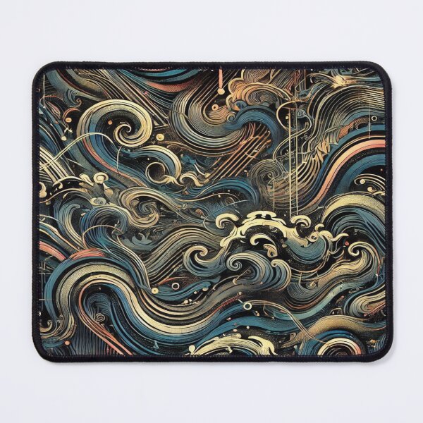 Item preview, Neon Grunge Fusion: "Seamless grunge-inspired pattern with abstract waves and neon highlights." designed and sold by Imaginarium of Chaos falcon88 .