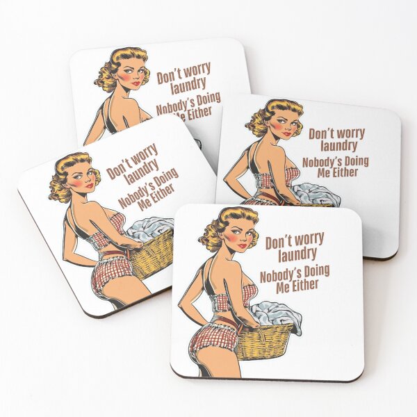 Item preview, Don't Worry Laundry Nobody's Doing Me Either | T-Shirt, Sticker designed and sold by NicolasGlowArt.