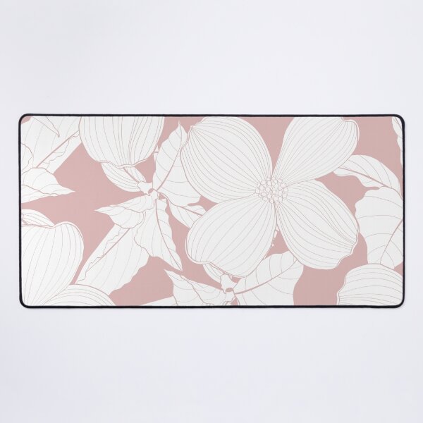 Item preview, Dogwood branch with flowers seamless pattern. Cornus florida.  Line drawing.  designed and sold by MatyKotiv.