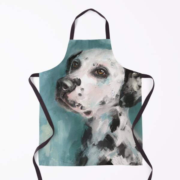 Item preview, Expressive painting of a Gorgeous Dalmatian on Teal Shade background designed and sold by ibadishi.