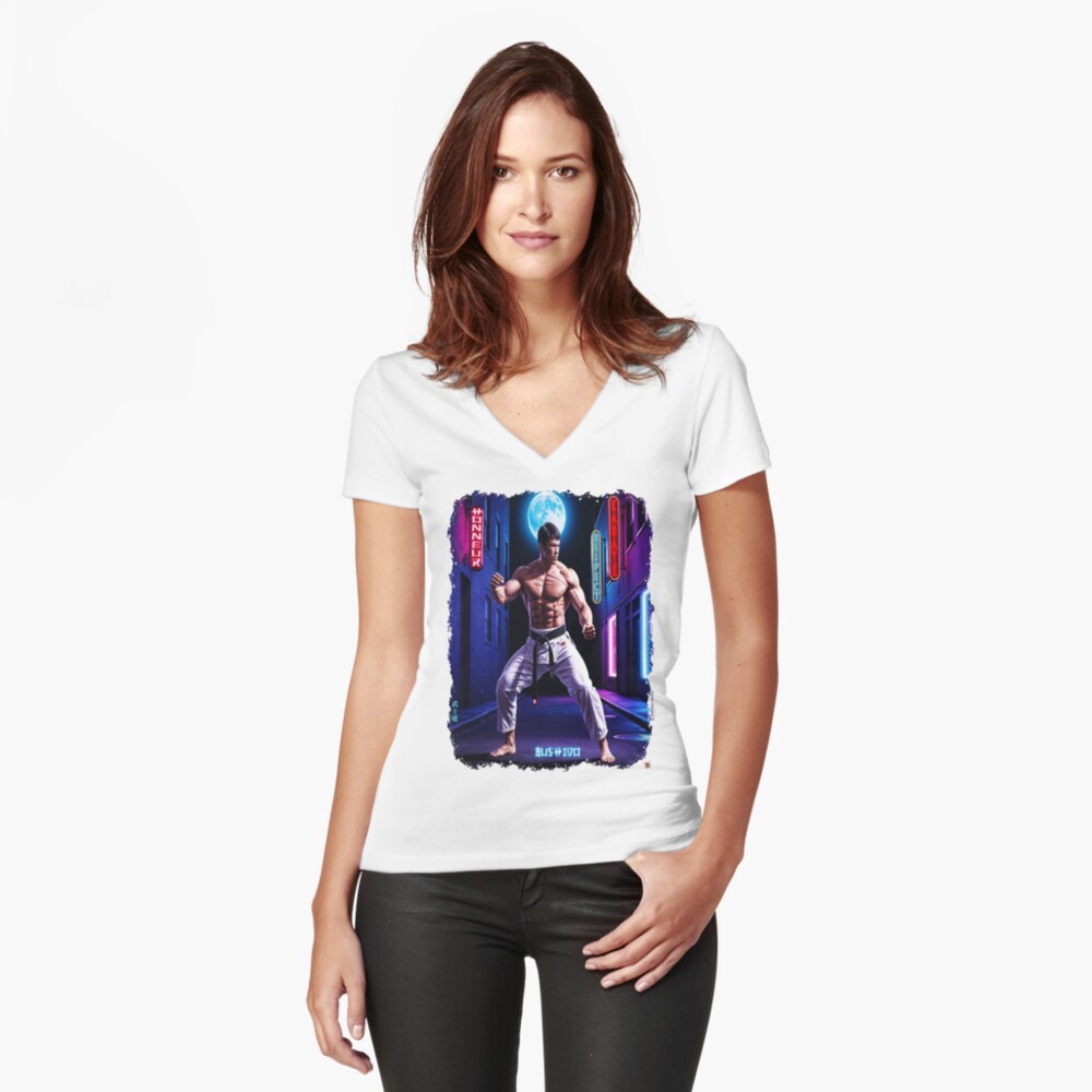Aperçu de l'œuvre T-shirt moulant col V créée et vendue par Vinidal.