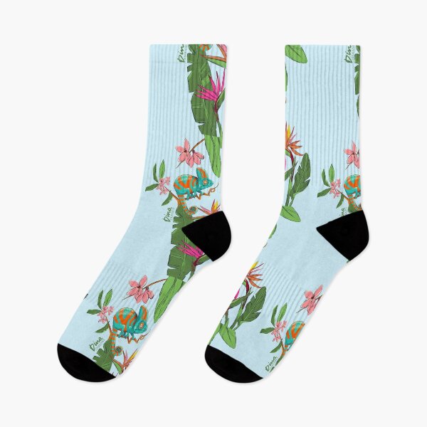 Item preview, Vivid Tropical Chameleon and Strelitzia – Unique Artwork for Celebrations and Decor designed and sold by Dina Stoianova.