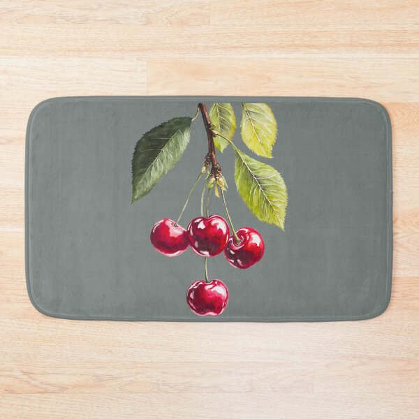 Item preview, Watercolor Style Cherry Artwork with Green Leaves. Botanical Illustration of Cherries with Detailed Leaves designed and sold by Anastasiia Yurevych.