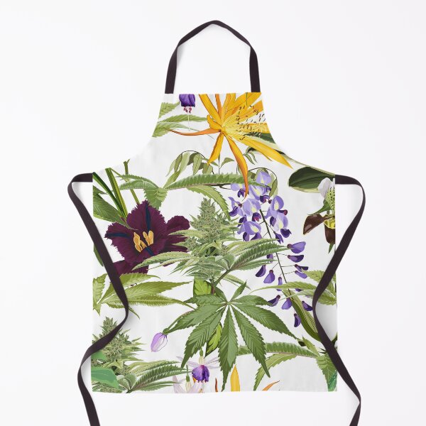 Item preview, Cannabis leaf, plant and exotic tropical flowers. Marijuana legalize symbol. designed and sold by MatyKotiv.