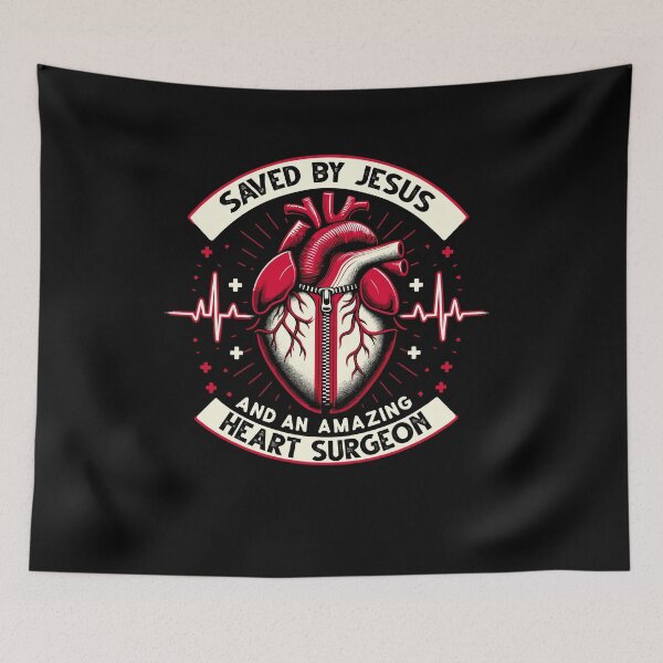 Item preview, Saved By Jesus And An Amazing Heart Surgeon Cardiac Surgery designed and sold by Dressed For  Duty.