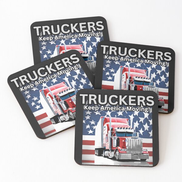 Item preview, USA Patriotic Truckers Keep America Moving designed and sold by FroggyFly Designs.