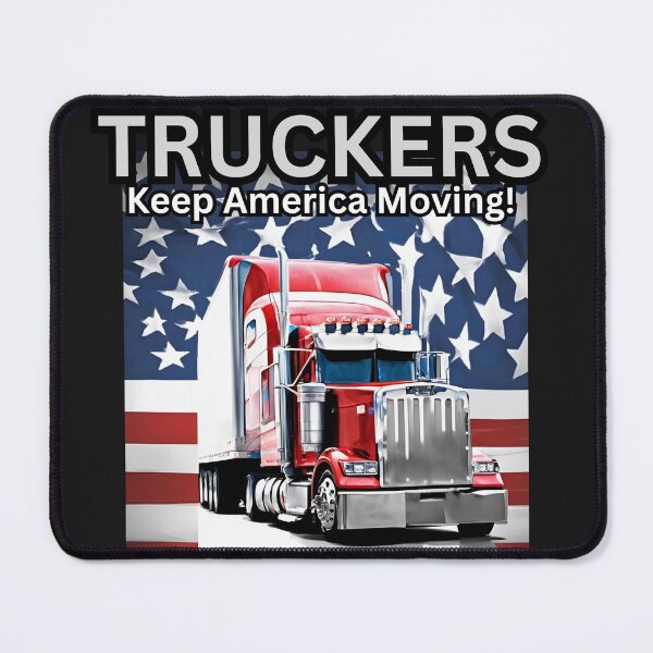 Item preview, USA Patriotic Truckers Keep America Moving designed and sold by FroggyFly Designs.
