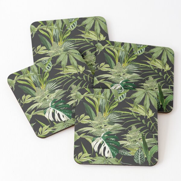 Item preview, Cannabis leaf, plant and exotic tropical palm. Marijuana legalize symbol. designed and sold by MatyKotiv.