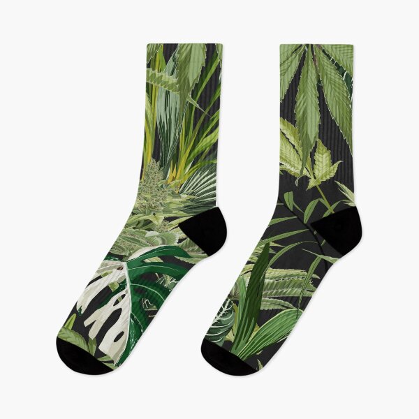 Item preview, Cannabis leaf, plant and exotic tropical palm. Marijuana legalize symbol. designed and sold by MatyKotiv.