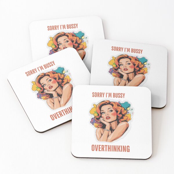 Item preview, Sorry I'm Bussy Overthinking | T-Shirt, Sticker designed and sold by NicolasGlowArt.