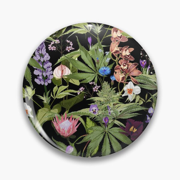 Item preview, Cannabis leaf, tropical flowers. Marijuana legalize symbol. designed and sold by MatyKotiv.