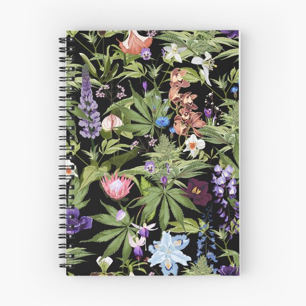 Item preview, Cannabis leaf, tropical flowers. Marijuana legalize symbol. designed and sold by MatyKotiv.