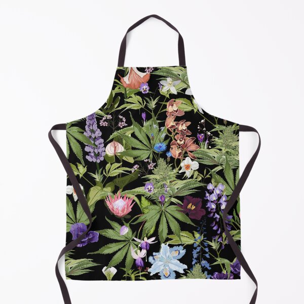 Item preview, Cannabis leaf, tropical flowers. Marijuana legalize symbol. designed and sold by MatyKotiv.