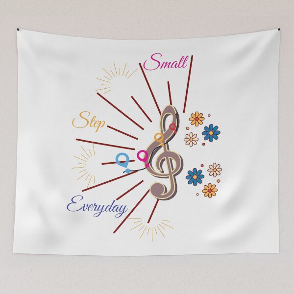 Item preview, Small Step Everyday Motivation Quote Musical Design designed and sold by Modern-Tropical.