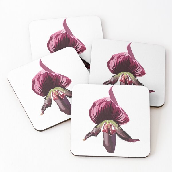 Item preview, Paphiopedilum orchid - venus slipper violet flower. Hand drawn  illustration. designed and sold by MatyKotiv.
