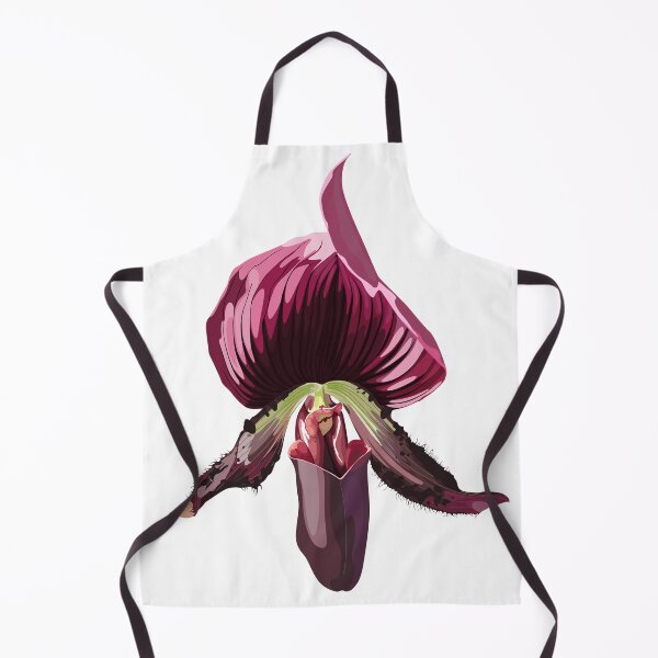 Item preview, Paphiopedilum orchid - venus slipper violet flower. Hand drawn illustration. designed and sold by MatyKotiv.