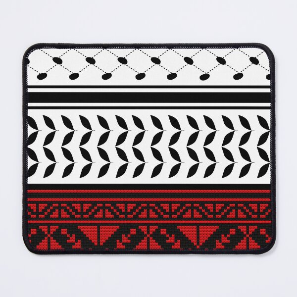 Vista previa del artículo con la obra «Estampado bordado de keffiyeh y tatreez palestinos», diseñado y vendido por FairieDance.