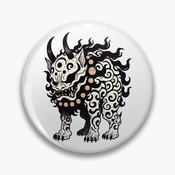 Item preview, Fierce Spectral Yokai Komainu Shadow Guardians designed and sold by Yokai-Infinity.