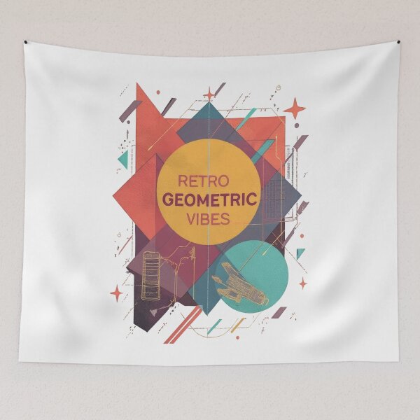 Item preview, Retro Geometric Vibes - Vintage 70s 80s Style with Vibrant Colors and Dynamic Figures - For T-Shirt, Hoodie and Other designed and sold by MUGpro.