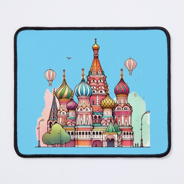 Item preview, Saint Basil's Cathedral in 3D - Cute & Colorful Russian Icon, designed and sold by PaintMeWorld.