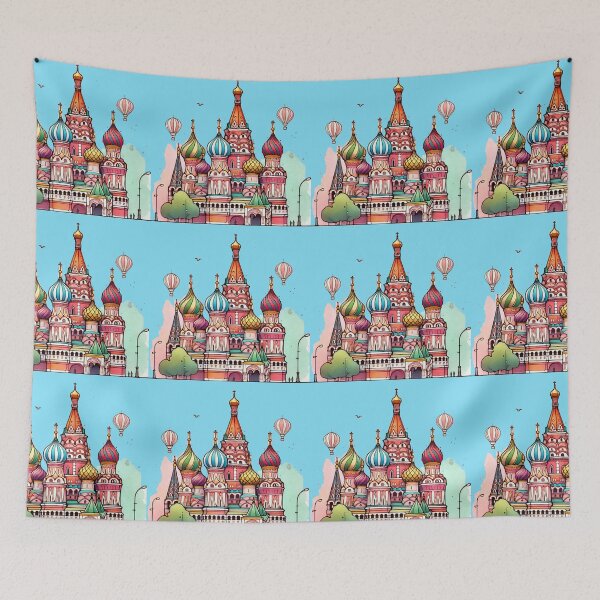 Item preview, Saint Basil's Cathedral in 3D - Cute & Colorful Russian Icon,  designed and sold by PaintMeWorld.