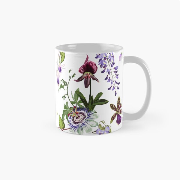 Item preview, Watercolor style exotic violet flowers seamless pattern designed and sold by MatyKotiv.