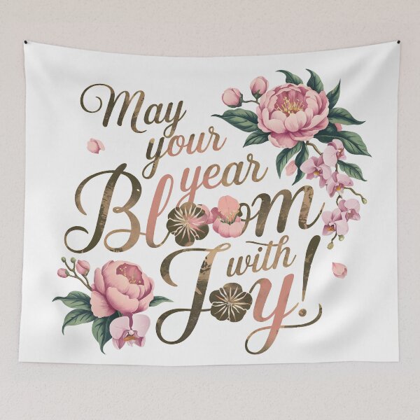 Item preview, may your year bloom with joy designed and sold by theflowergirl14.