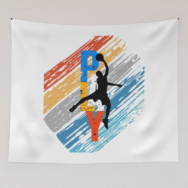 Item preview, Silhouette of a Basketball Player with Bold PLAY Text - Sporty Motivational Design designed and sold by Colorful-Garden.