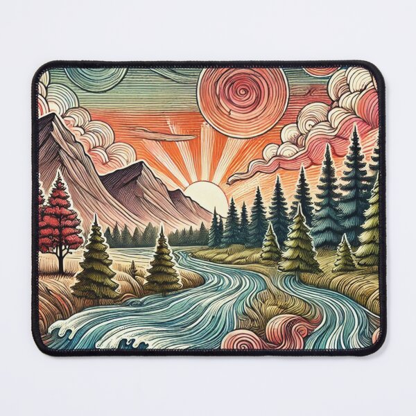 Item preview, Peaceful Sunset Over Nature Scene designed and sold by Cosmic_Canvas.