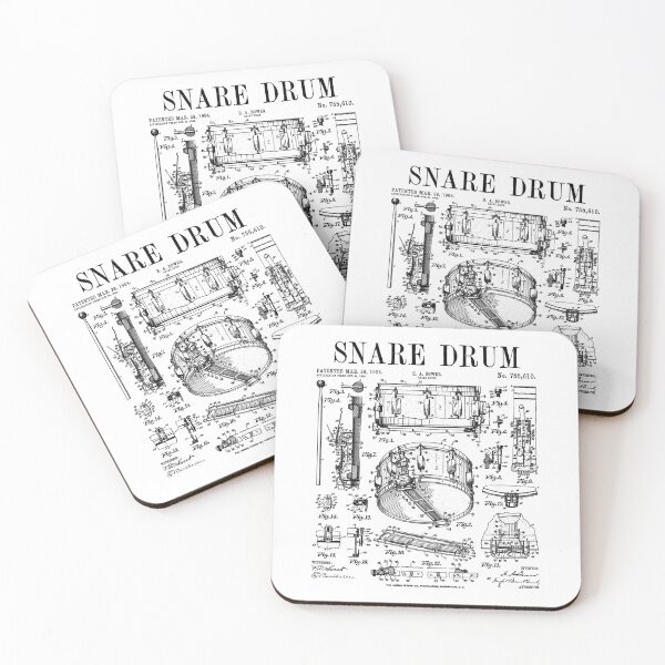Item preview, Snare Drum Drummer Percussion Vintage Patent Drums Musician designed and sold by GrandeDuc.