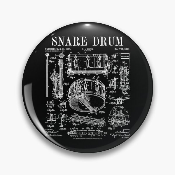 Item preview, Snare Drum Drummer Percussion Vintage Patent Drums Musician designed and sold by GrandeDuc.