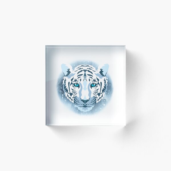 Item preview, "Majestic White Snow Tiger Illustration designed and sold by MagicInk2000.