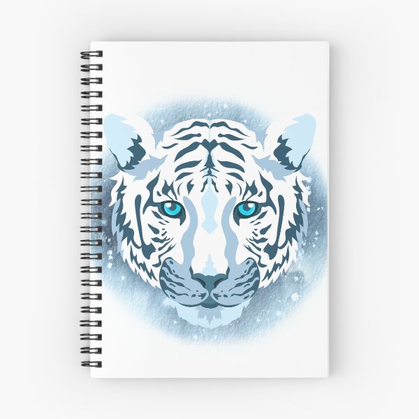Aperçu de l'œuvre « Illustration majestueuse du tigre blanc des neiges créée et vendue par MagicInk2000.
