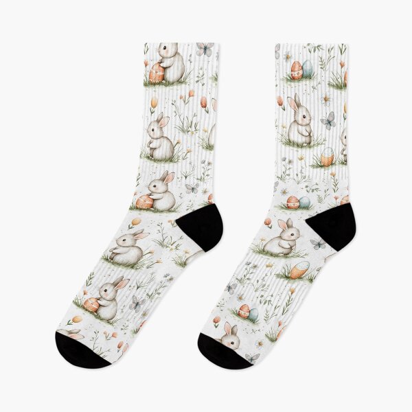 Item preview, Easter Bunny and Egg Watercolor Pattern – Springtime Pastel Design designed and sold by GASCE Studio.