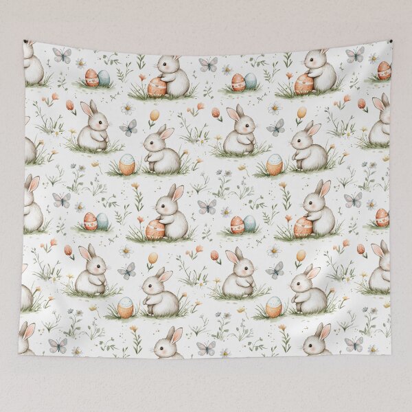 Item preview, Easter Bunny and Egg Watercolor Pattern – Springtime Pastel Design designed and sold by GASCE Studio.