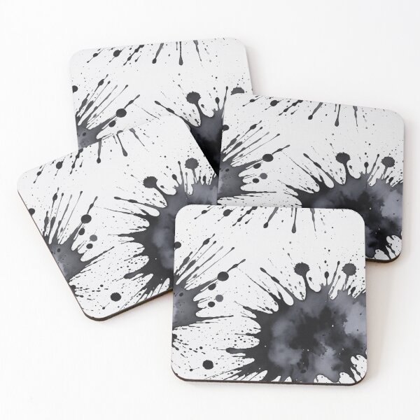 Item preview, Black watercolor splashes background designed and sold by Giuseppe Cammino.