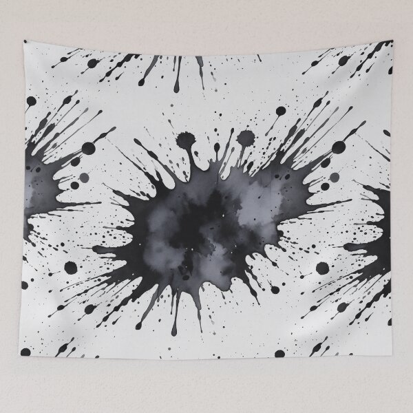 Item preview, Black watercolor splashes background designed and sold by Giuseppe Cammino.