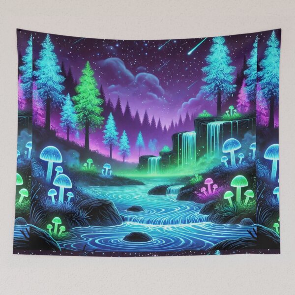 Item preview, Enchanted Forest: A Glowing Journey Through Cosmic Waters designed and sold by Meta2Physical.