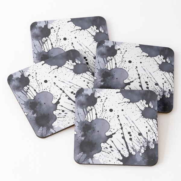 Item preview, Black watercolor splashes background designed and sold by Giuseppe Cammino.
