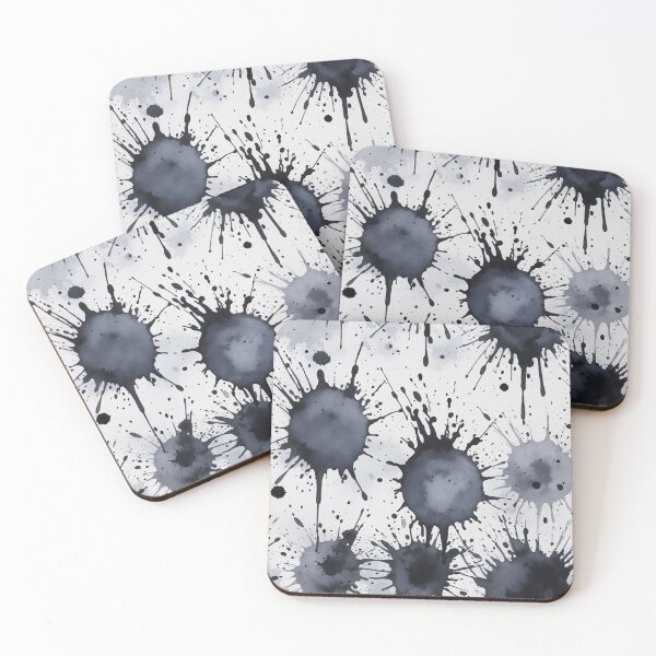 Item preview, Black watercolor splashes background designed and sold by Giuseppe Cammino.