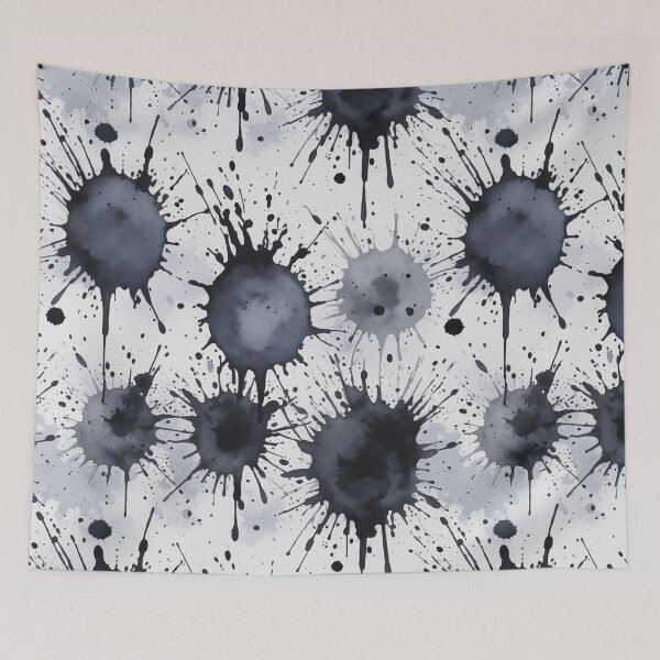 Item preview, Black watercolor splashes background designed and sold by Giuseppe Cammino.
