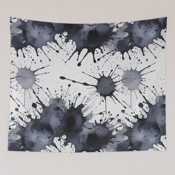 Item preview, Black watercolor splashes background designed and sold by Giuseppe Cammino.