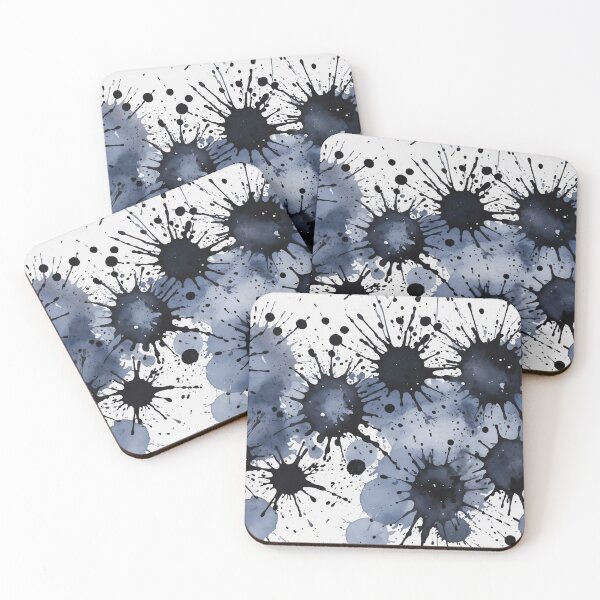 Item preview, Black watercolor splashes background designed and sold by Giuseppe Cammino.