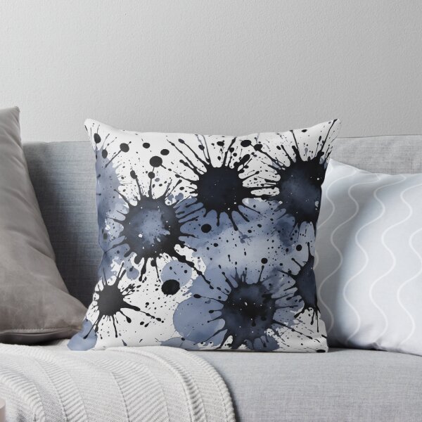 Item preview, Black watercolor splashes background designed and sold by Giuseppe Cammino.