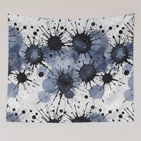 Item preview, Black watercolor splashes background designed and sold by Giuseppe Cammino.