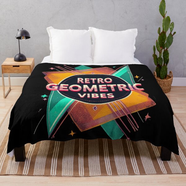 Item preview, Retro Vintage Geometric Vibes - Triangles and Squares in Blue and Yellow Colors designed and sold by MUGpro.