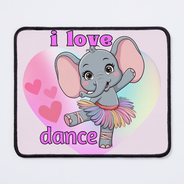 Item preview, Cute Elephant Ballerina, Ballet Lover, Dance Lover, Tutu, I love ballet, Pointe Shoes, Ballet Girl designed and sold by KolorellaS.