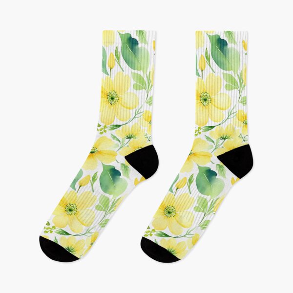 Item preview, A charming pattern featuring delicate yellow flowers and green leaves designed and sold by Giuseppe Cammino.